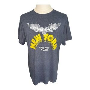 Kid‎ Dangerous NY Cycle Parts Graphic Tee Short Sleeve T-Shirt Large